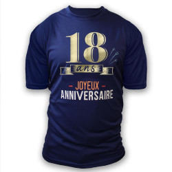 T-shirt à dédicacer homme anniversaire 18 ans
