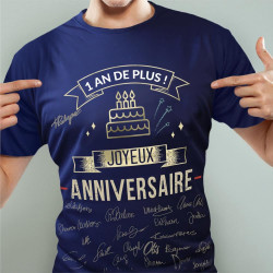 T-SHIRT A DEDICACER HOMME ANNIVE