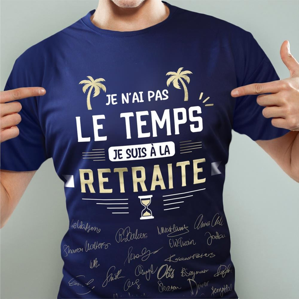 T-shirt à dédicacer homme retraite