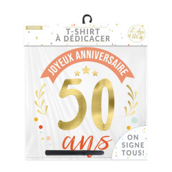 T-shirt à dédicacer femmes anniversaire 50 ans