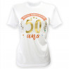 T-shirt à dédicacer femmes anniversaire 50 ans