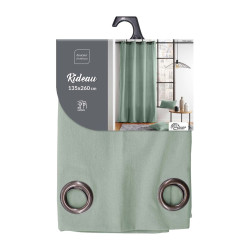 RIDEAU TWILY SAUGE 135X260 CM COTON/POLY