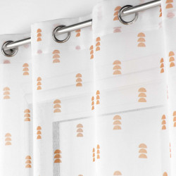 VOILE GEOKID MIEL 140X240 CM SABLE IMPRI