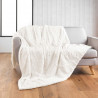 PLAID FOURRURE/SHERPA FOXY NATUREL 125X1