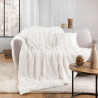 PLAID FOURRURE/SHERPA FOXY NATUREL 125X1