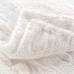 PLAID FOURRURE/SHERPA FOXY NATUREL 180X2