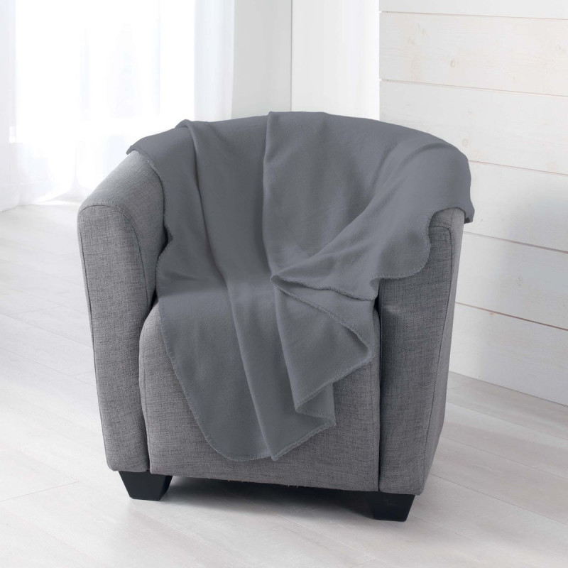 PLAID MILOU ANTHRACITE 125X150 CM POLAIR