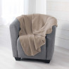 PLAID MILOU TAUPE 125X150 CM POLAIRE UNI