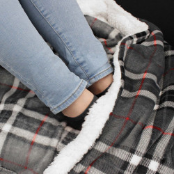 PLAID SCOTTISH +POCHE PIEDS 125X150 CM F