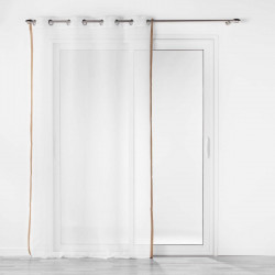 VOILE SARAH BLANC 140X240 CM SABLE+JUTE