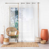 VOILE SARAH BLANC 140X240 CM SABLE+JUTE