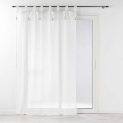 VOILE DALILA BLANC A PASSANTS+POMPONS 14