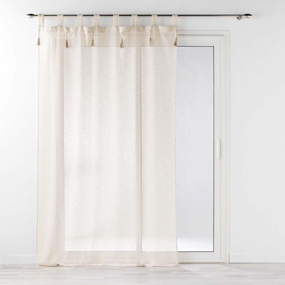 VOILE DALILA LIN PASSANTS+POMPONS 140X24