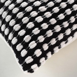 HOUSSE DE COUSSIN GRETA NOIR +ENCART 40X