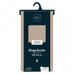 DRAP HOUSSE LINA SABLE 90X190 CM UNI 57