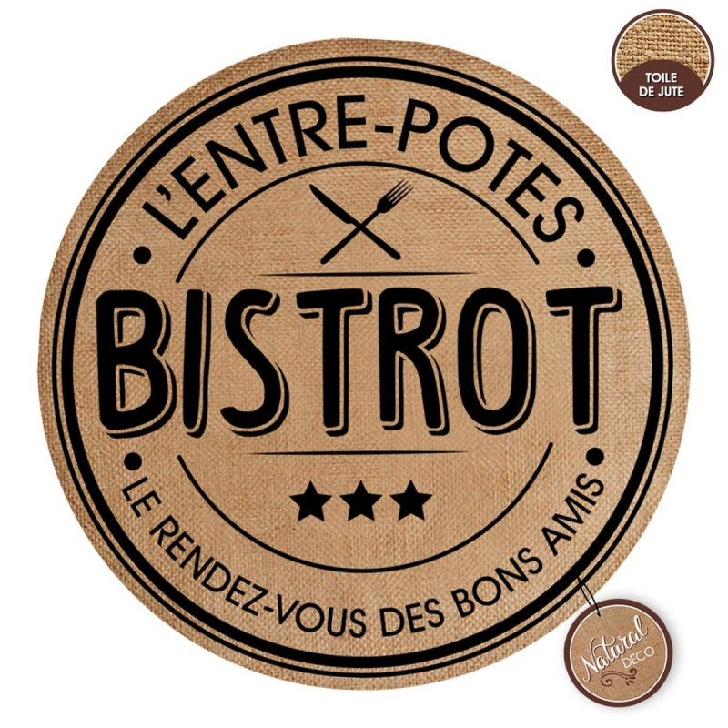 Set de table rond "Bistrot"