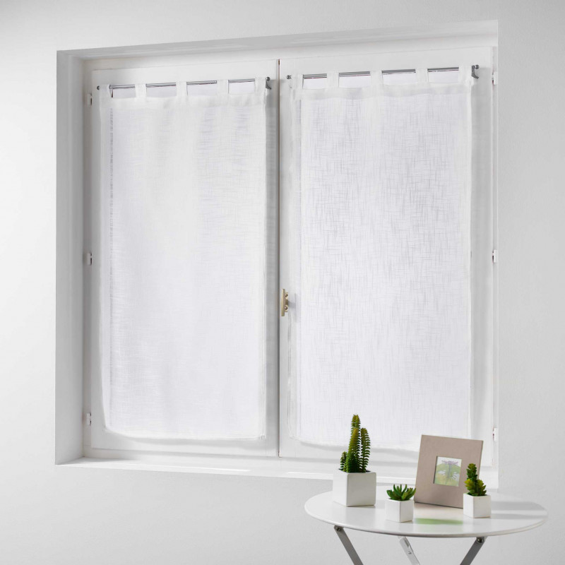 PAIRE HALTONA BLANC 2X60X120 CM EFFET LI