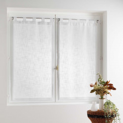 PAIRE HALTONA BLANC 2X60X120 CM EFFET LI