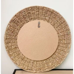 Miroir rond en jonc de mer naturel D50cm