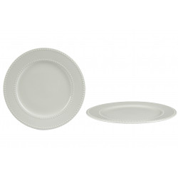 ASSIETTE PLATE DOTTS LINE 26.7CM PORCELA