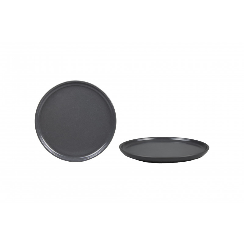 ASS. DESSERT NORDIC ARDOISE MAT 22CM GRE