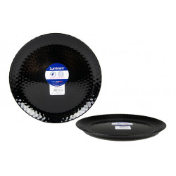 ASSIETTE PLATE 25CM PAMPILLE NOIR OPALE
