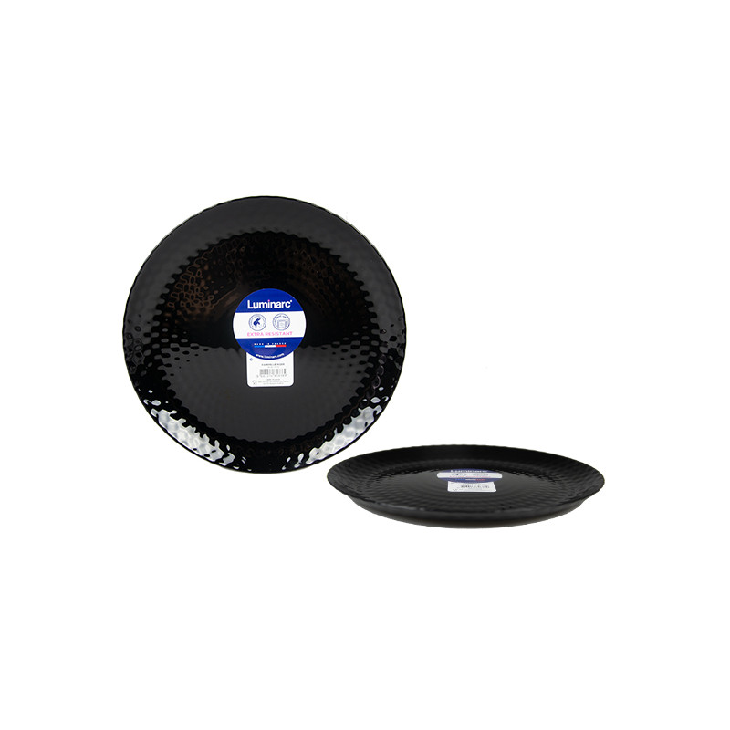 Assiette plate Pampille noir opale D25cm