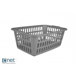 PANIER LINGE 30L RECT ARGENT