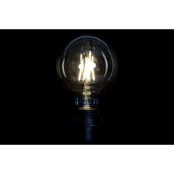AMPOULE "AMBREE" LED VERRE 9,5X9,5X14,2