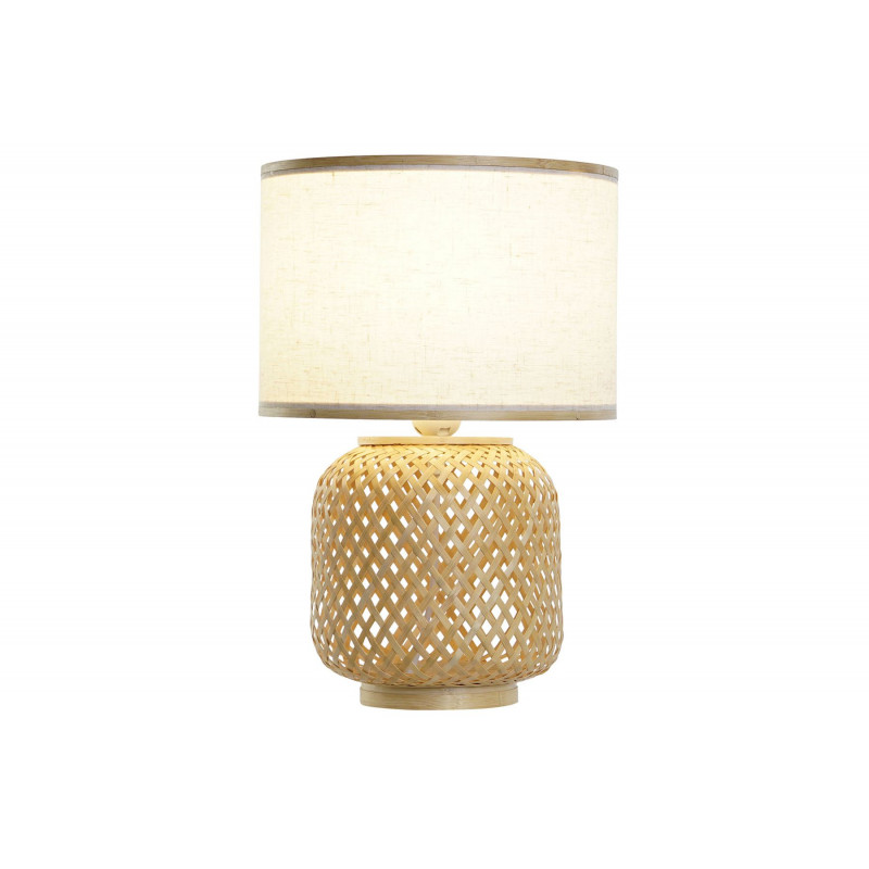 LAMPE PIED BAMBOU BOMBÉ 25X25X40CM