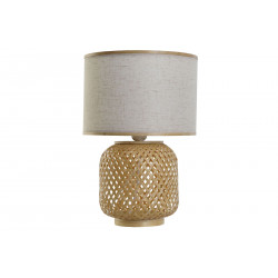 LAMPE PIED BAMBOU BOMBÉ 25X25X40CM