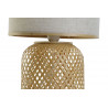 LAMPE PIED BAMBOU BOMBÉ 25X25X40CM