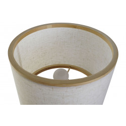 LAMPE PIED BAMBOU BOMBÉ 25X25X40CM