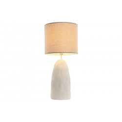LAMPE PIED MOUCHETÉ BLANC 30X30X66 ABAT