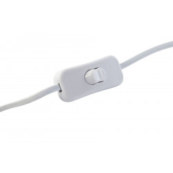 LAMPE PIED MOUCHETÉ BLANC 30X30X66 ABAT