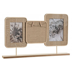 CADRE PELE MELE JUTE MDF 50X5X30 2 PHOTO