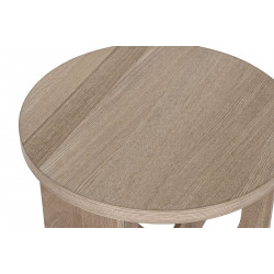 Petite table ronde Geo en pin naturel D50x38cm