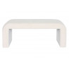 BANQUETTE ARC BOUCLETTES BLANC 112X42X44