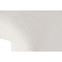 BANQUETTE ARC BOUCLETTES BLANC 112X42X44