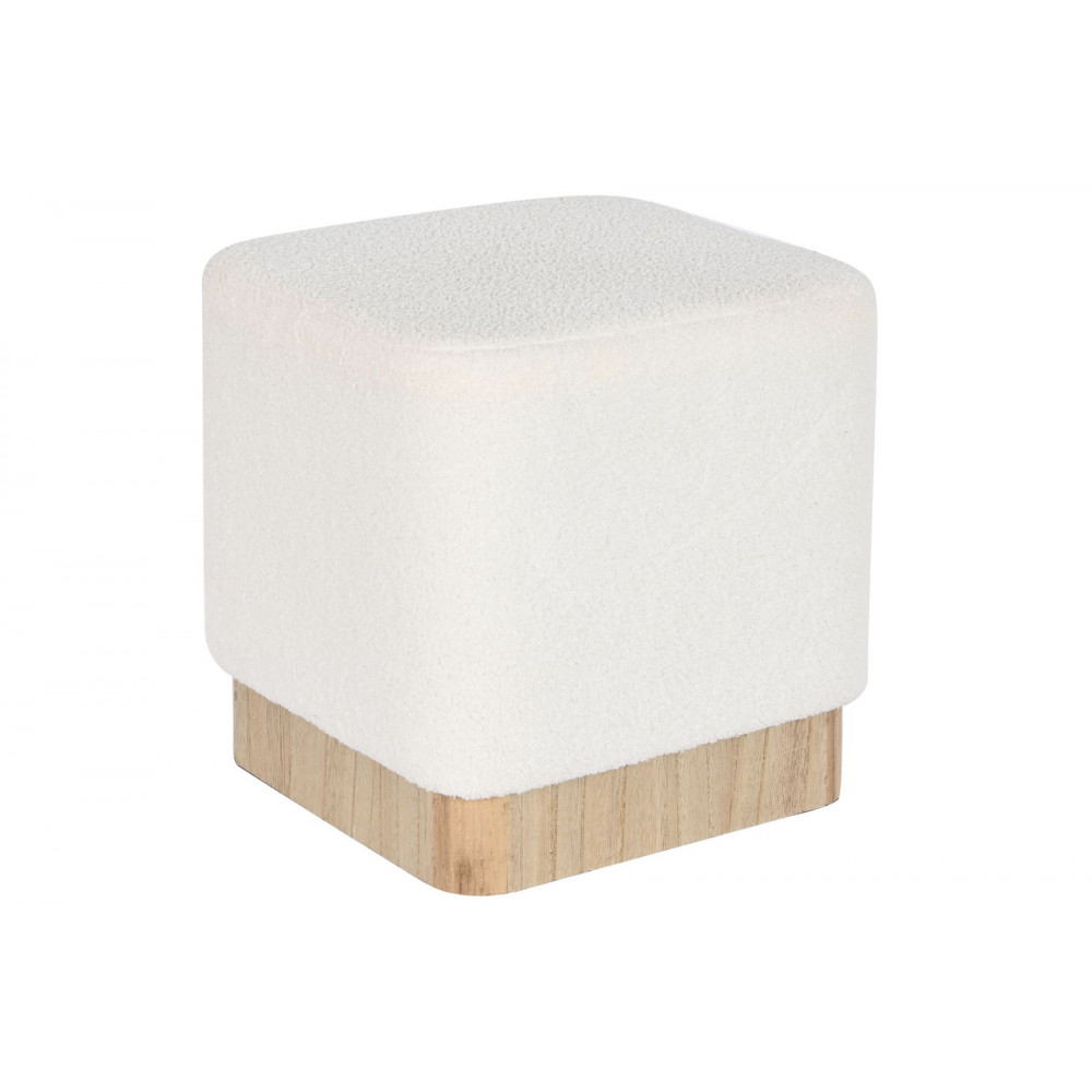 REPOSE-PIEDS BOUCLETTES BLANC CARRE 38X3
