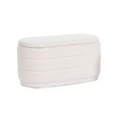 BANQUETTE COFFRE GM WOOLY BOUCLETTES BLA