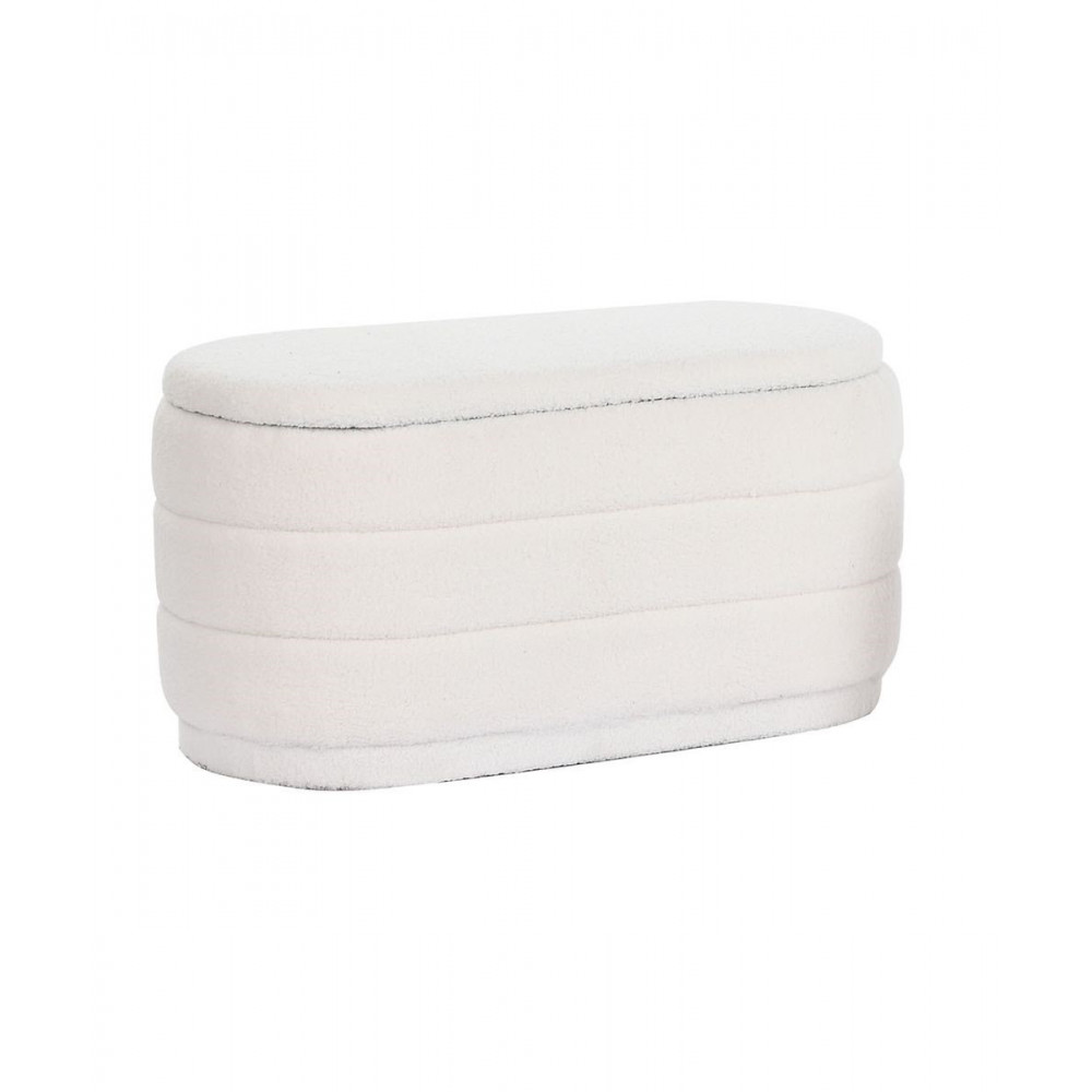 BANQUETTE COFFRE GM WOOLY BOUCLETTES BLA