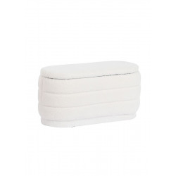 BANQUETTE COFFRE PM WOOLY BOUCLETTES BLA