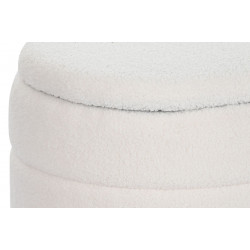 BANQUETTE COFFRE PM WOOLY BOUCLETTES BLA