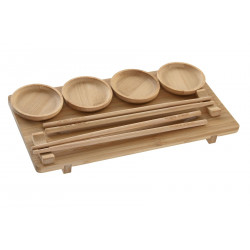 SUSHI SET 10 PIECES EN BAMBOU 24X0,5X0,5