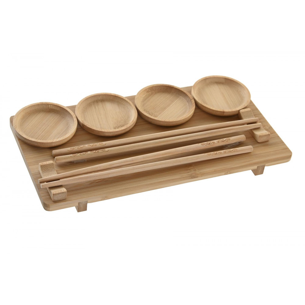 SUSHI SET 10 PIECES EN BAMBOU 24X0,5X0,5