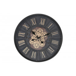 PENDULE ENGRENAGES 60X8X60 MOUVEMENT NOI