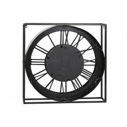 PENDULE CARRE ENGRENAGES 72X10X72 MOUVEM