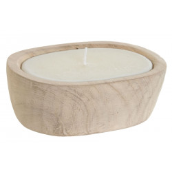 BOUGIE BOIS 15X11X5 NATUREL PAULOWNIA CI