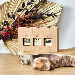 CALENDRIER FLIP FLAP DECO EFFET BOIS